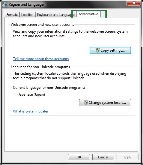 Windows 7 Change your System Locale 2