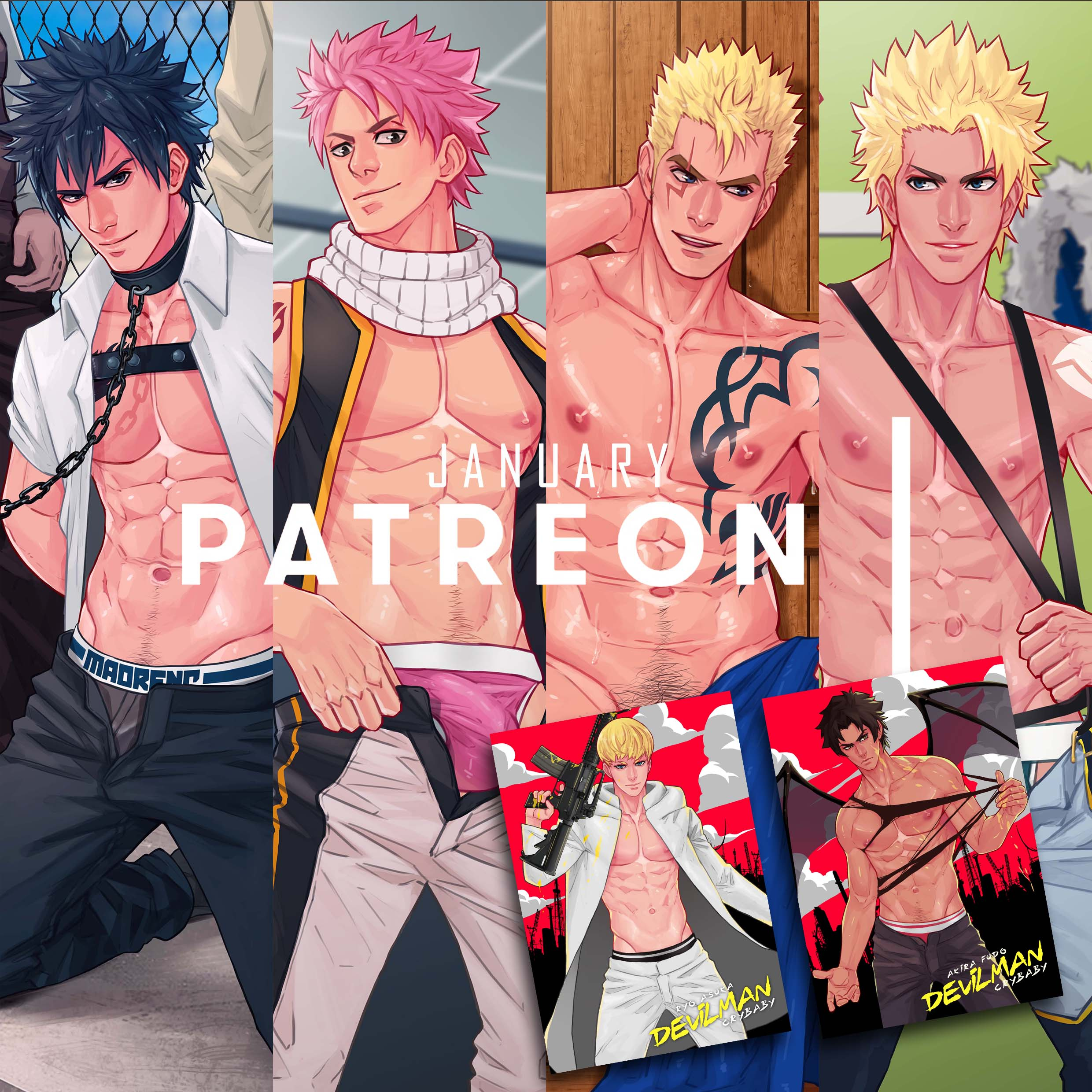 Maorenc 毛毛人 Patreon 2018 January Fairy Tail フェアリーテイル Laxus Dreyar ラクサス・ドレアー  1 - Read Bara Manga Online