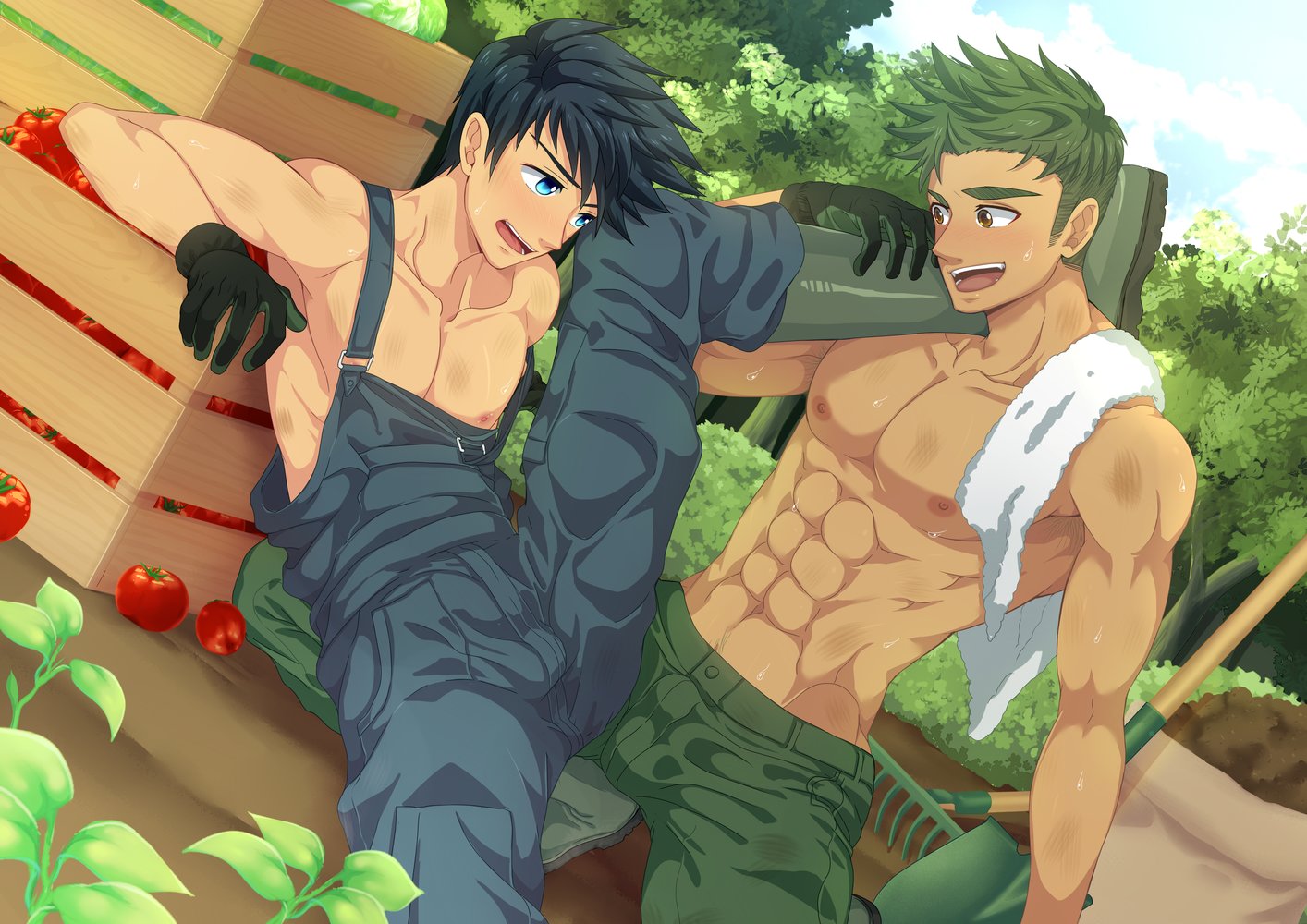 CG/Art] Mikkoukun ミッコウクン (Black Monkey Pro) – Patreon 2018 May: Camp Buddy  (Aiden Flynn x Natsumi Hamasaki) - Read Bara Manga Online