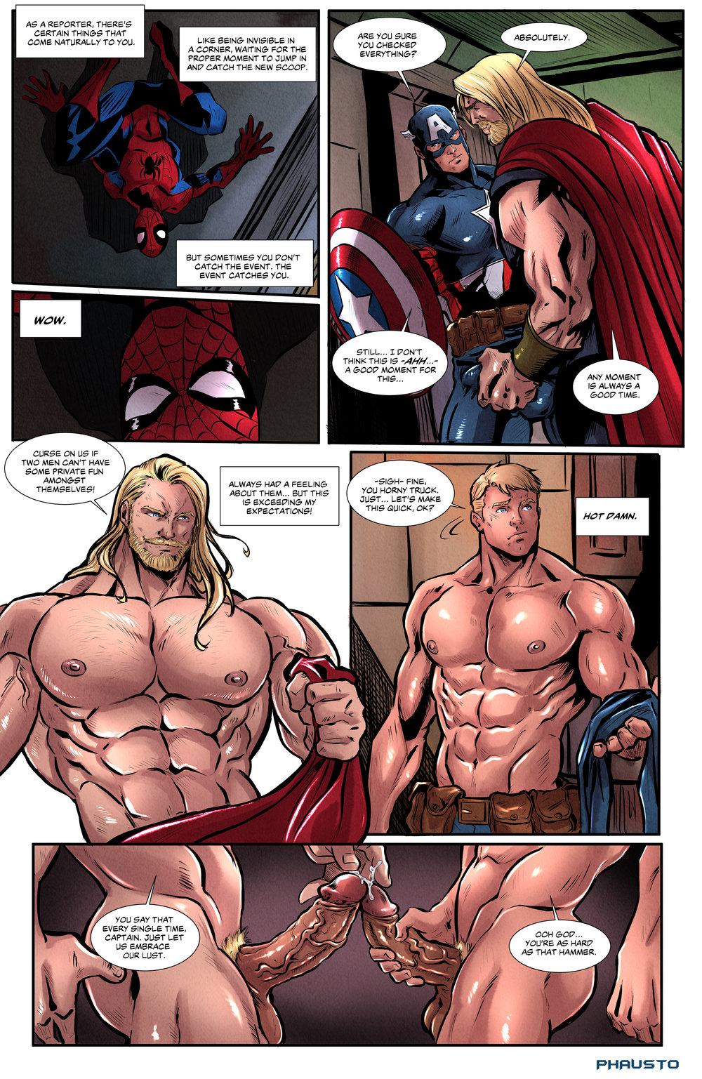 Bruce and thor gay porn comic