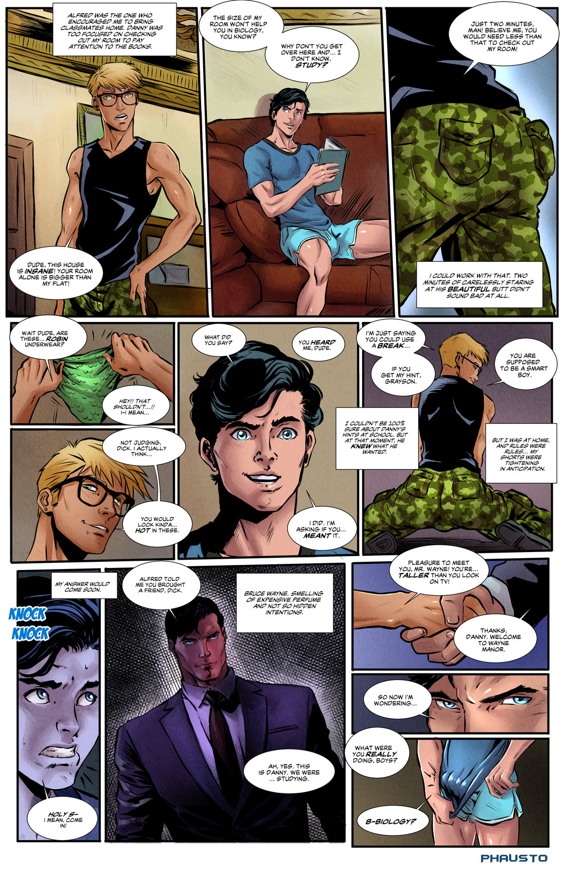 Phausto DC Comics Batboys Parental Skills 1 Nightwing Dick Grayson x Batman Bruce Wayne