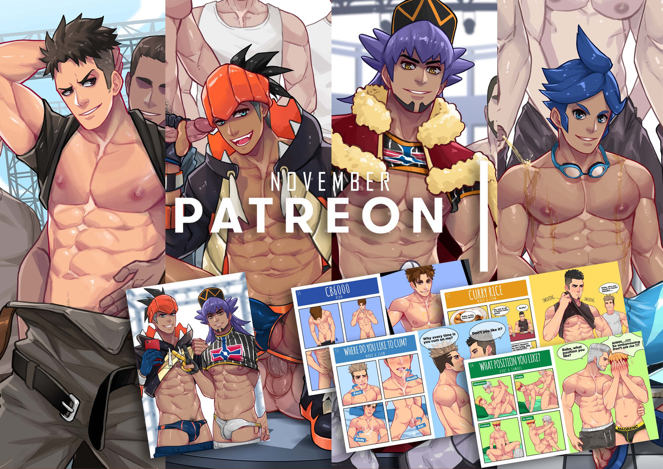 CG/Art] Maorenc 毛毛人 – Patreon 2019 11 November: Pokémon ポケモン (Raihan キバナ) -  Read Bara Manga Online